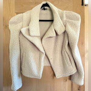 Express Cream Teddy Sherpa Jacket